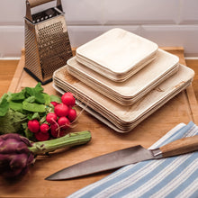Load image into Gallery viewer, Palm Leaf Plates Square Dinner ALL SIZES Plates 4"-10" Inch (Set of 100/50/25) - GMD Boutique