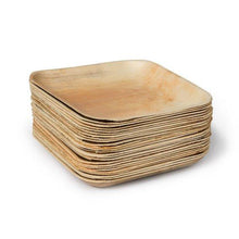 Load image into Gallery viewer, Palm Leaf Plates Square Dinner ALL SIZES Plates 4"-10" Inch (Set of 100/50/25) - GMD Boutique