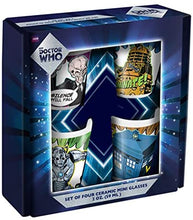 Load image into Gallery viewer, Doctor Who 4-Piece Ceramic Mini Glasses - GMD Boutique