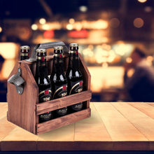 Load image into Gallery viewer, Wooden Bottle Caddy with Opener - GMD Boutique