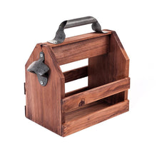 Load image into Gallery viewer, Wooden Bottle Caddy with Opener - GMD Boutique