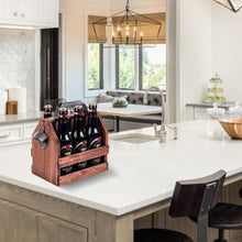 Load image into Gallery viewer, Wooden Bottle Caddy with Opener - GMD Boutique