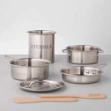 Load image into Gallery viewer, Hearth & Hand with Magnolia 7 Piece Stainless Steel Cookware Toy Set - GMD Boutique