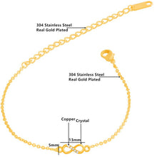 Load image into Gallery viewer, Crystal Stainless Steel Infinity Bracelet - GMD Boutique