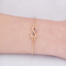 Load image into Gallery viewer, Crystal Stainless Steel Infinity Bracelet - GMD Boutique