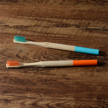 Load image into Gallery viewer, 10 Eco Friendly Bamboo Adult Toothbrushes - Soft Bristle, Cylindrical Handle - GMD Boutique