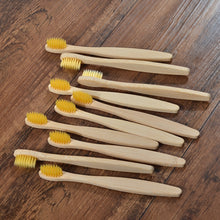 Load image into Gallery viewer, 10 Eco Friendly Bamboo Kids Toothbrushes - Soft Bristle - GMD Boutique
