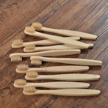 Load image into Gallery viewer, 10 Eco Friendly Bamboo Kids Toothbrushes - Soft Bristle - GMD Boutique