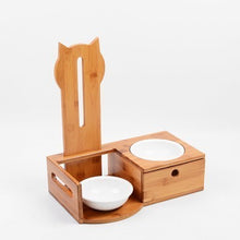 Load image into Gallery viewer, Handmade Wooden Automatic Water Dispenser For Cats or Dogs with Bowls - GMD Boutique
