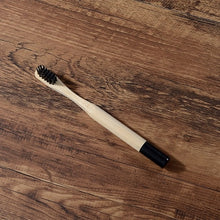 Load image into Gallery viewer, 10 Eco Friendly Bamboo Kids Toothbrushes - Soft Bristle, Cylindrical Handle - GMD Boutique