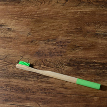 Load image into Gallery viewer, 10 Eco Friendly Bamboo Adult Toothbrushes - Soft Bristle, Cylindrical Handle - GMD Boutique