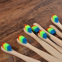 Load image into Gallery viewer, 10 Eco Friendly Bamboo Kids Toothbrushes - Soft Bristle - GMD Boutique