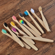 Load image into Gallery viewer, 10 Eco Friendly Bamboo Kids Toothbrushes - Soft Bristle - GMD Boutique