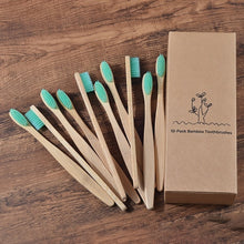 Load image into Gallery viewer, 10 Eco Friendly Bamboo Adult Toothbrushes - Soft Bristle - GMD Boutique