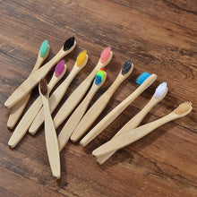 Load image into Gallery viewer, 10 Eco Friendly Bamboo Adult Toothbrushes - Soft Bristle - GMD Boutique