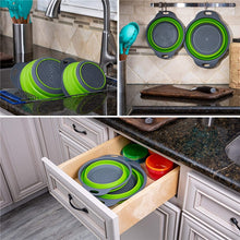 Load image into Gallery viewer, 2 Foldable Silicone Non-Toxic Strainers With Grips - GMD Boutique