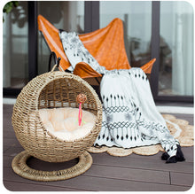 Load image into Gallery viewer, Handmade Woven Hanging Round Cat Rattan with Soft Cushion - GMD Boutique