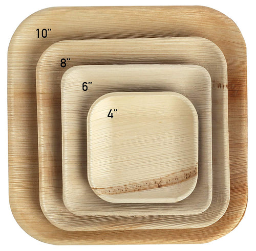 Palm Leaf Plates Square Dinner ALL SIZES Plates 4