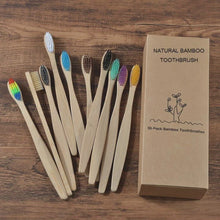 Load and play video in Gallery viewer, 10 Eco Friendly Bamboo Kids Toothbrushes - Soft Bristle
