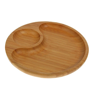 [A] Natural Bamboo 2 Section Platter 10" | 25 Cm WL-771043/A - GMD Boutique