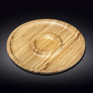[A] Natural Bamboo 2 Section Platter 14" | 35.5 Cm WL-771049/A - GMD Boutique