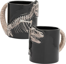 Load image into Gallery viewer, Vandor Dino Skeleton 20 oz. Sculpted Ceramic Mug, Black - GMD Boutique
