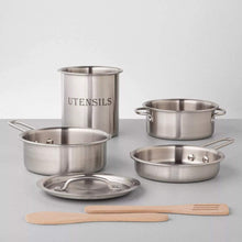 Load image into Gallery viewer, Hearth &amp; Hand with Magnolia 7 Piece Stainless Steel Cookware Toy Set - GMD Boutique
