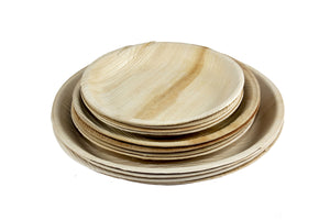 Palm Leaf Plates Round 7" Inch (Set of 25/50/100) - GMD Boutique