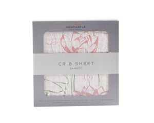Water Lily Bamboo Muslin Crib Sheet - GMD Boutique