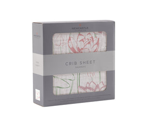 Water Lily Bamboo Muslin Crib Sheet - GMD Boutique