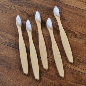 10 Eco Friendly Bamboo Kids Toothbrushes - Soft Bristle - GMD Boutique