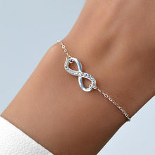 Load image into Gallery viewer, Crystal Stainless Steel Infinity Bracelet - GMD Boutique
