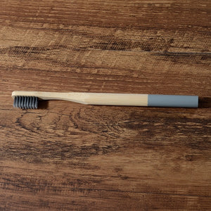 10 Eco Friendly Bamboo Adult Toothbrushes - Soft Bristle, Cylindrical Handle - GMD Boutique
