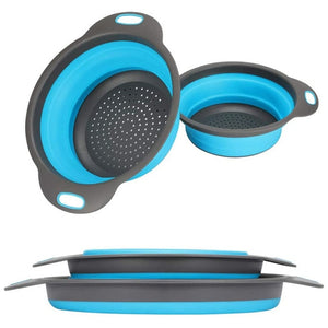 2 Foldable Silicone Non-Toxic Strainers With Grips - GMD Boutique