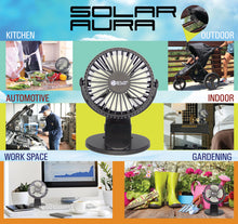 Load image into Gallery viewer, Solar Aura - Clip on Rechargeable Mini Desk and Stroller Solar Fan - GMD Boutique
